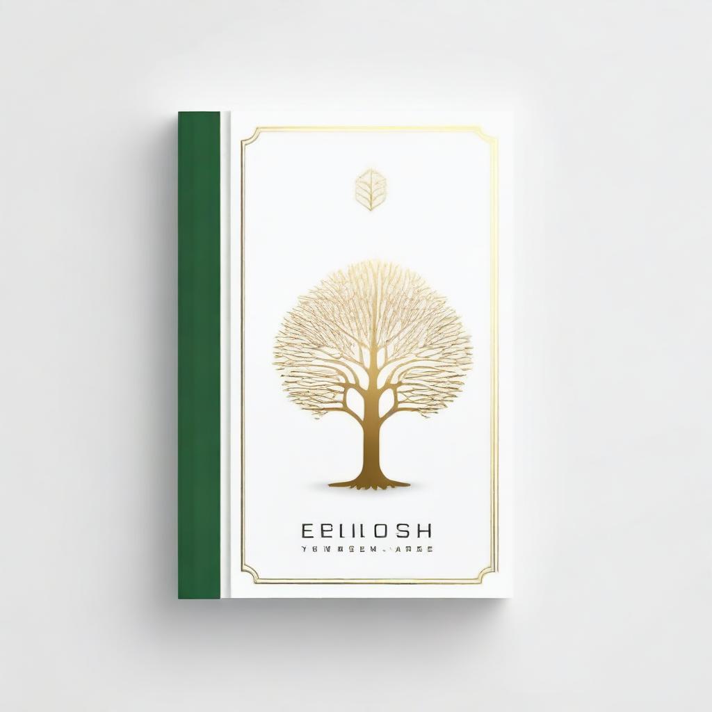 A simple book cover with a foil outline of a tree or a path, symbolizing growth and progress