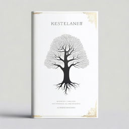 A simple book cover with a foil outline of a tree or a path, symbolizing growth and progress