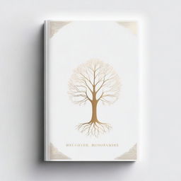 A simple book cover with a foil outline of a tree or a path, symbolizing growth and progress