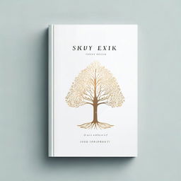 A simple book cover with a foil outline of a tree or a path, symbolizing growth and progress