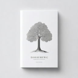 A simple book cover with a foil outline of a tree or a path, symbolizing growth and progress