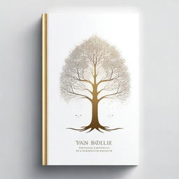 A simple book cover with a foil outline of a tree or a path, symbolizing growth and progress