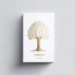 A simple book cover with a foil outline of a tree or a path, symbolizing growth and progress