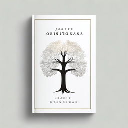 A simple book cover with a foil outline of a tree or a path, symbolizing growth and progress