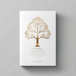 A simple book cover with a foil outline of a tree or a path, symbolizing growth and progress