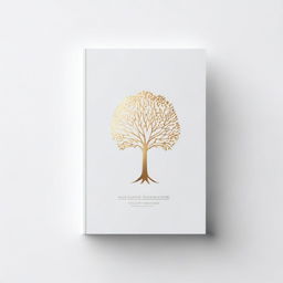 A simple book cover with a foil outline of a tree or a path, symbolizing growth and progress