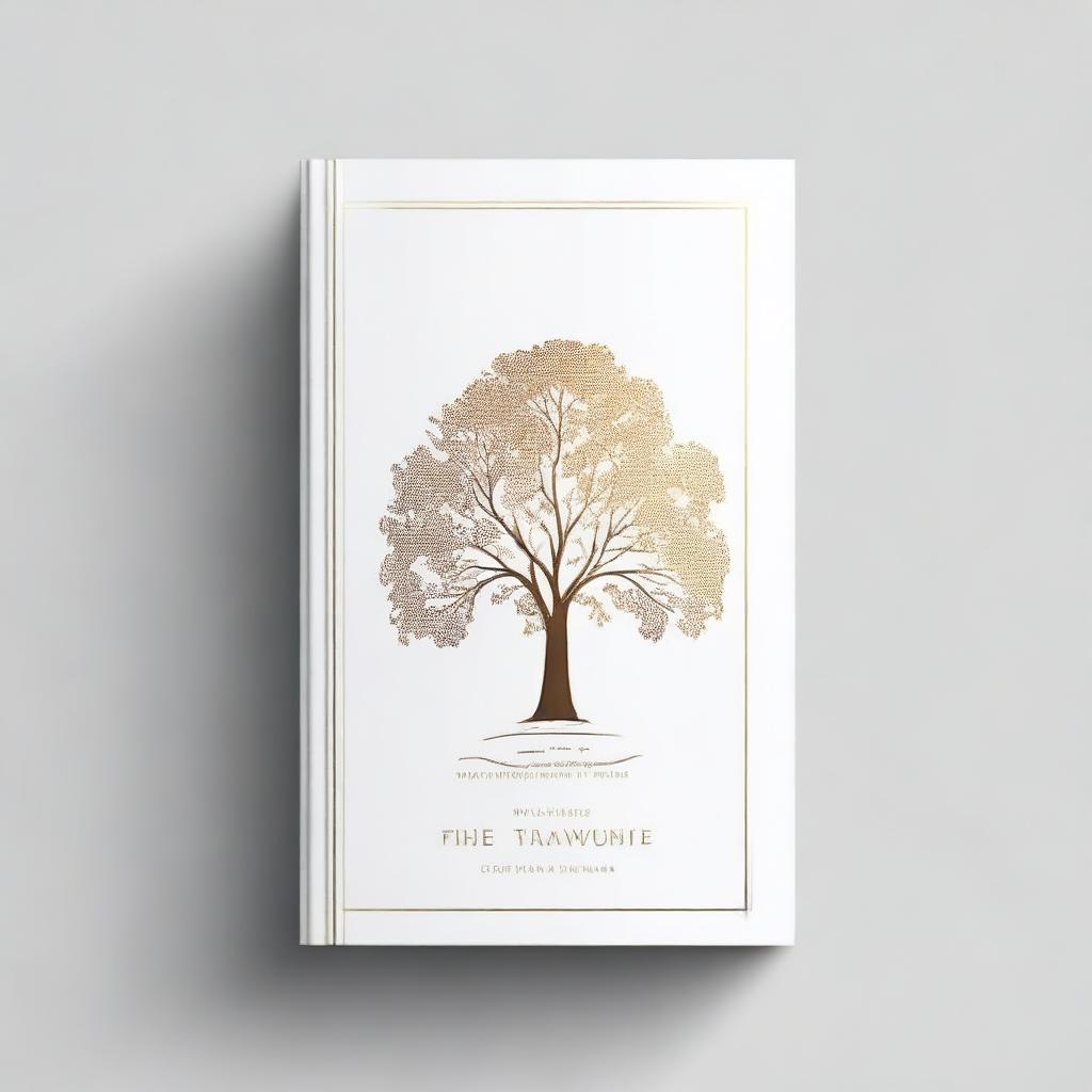 A simple book cover with a foil outline of a tree or a path, symbolizing growth and progress