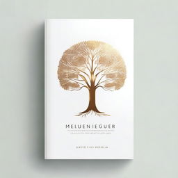 A simple book cover with a foil outline of a tree or a path, symbolizing growth and progress