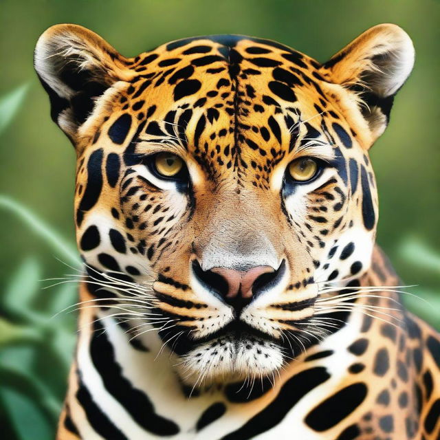 A close-up of a jaguar's spot, showcasing the intricate and unique rosette pattern on its fur