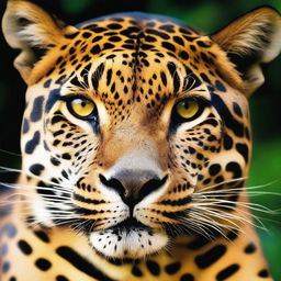 A detailed close-up of a jaguar's rosette, showcasing the intricate and unique pattern on its fur