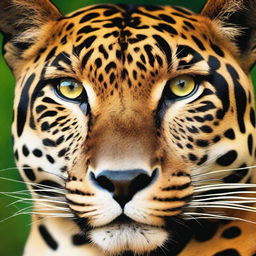 A detailed close-up of a jaguar's rosette, showcasing the intricate and unique pattern on its fur