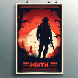 Create a visually striking movie poster with a dynamic composition, featuring a dramatic background and bold typography