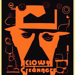 Create a book cover for 'A Clockwork Orange' by Anthony Burgess, originally published in 1962