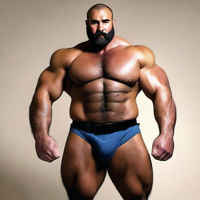 A 36-year-old Italian musclebear police officer who is 6 feet tall and weighs 268 pounds