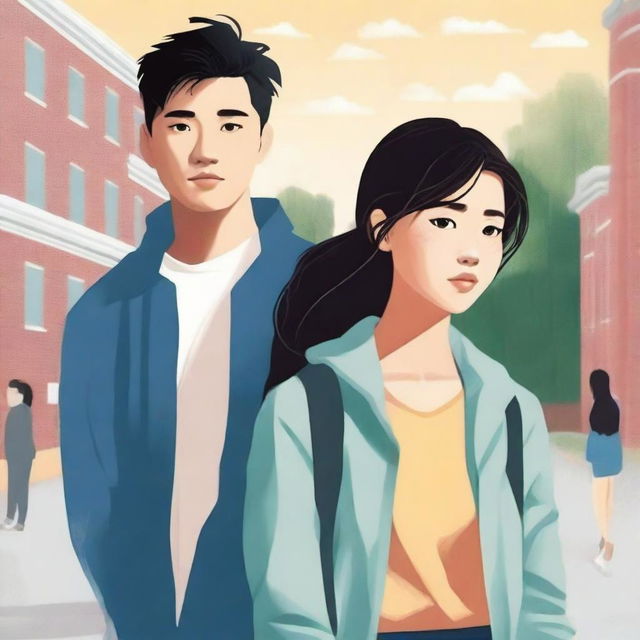 A young adult book cover featuring an Asian college graduate who has just been dumped by her white boyfriend