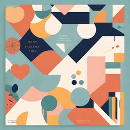 A young adult book cover featuring a geometric graphic design with warm summer colors