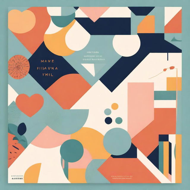 A young adult book cover featuring a geometric graphic design with warm summer colors