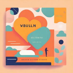 A young adult book cover featuring a geometric graphic design with warm summer colors