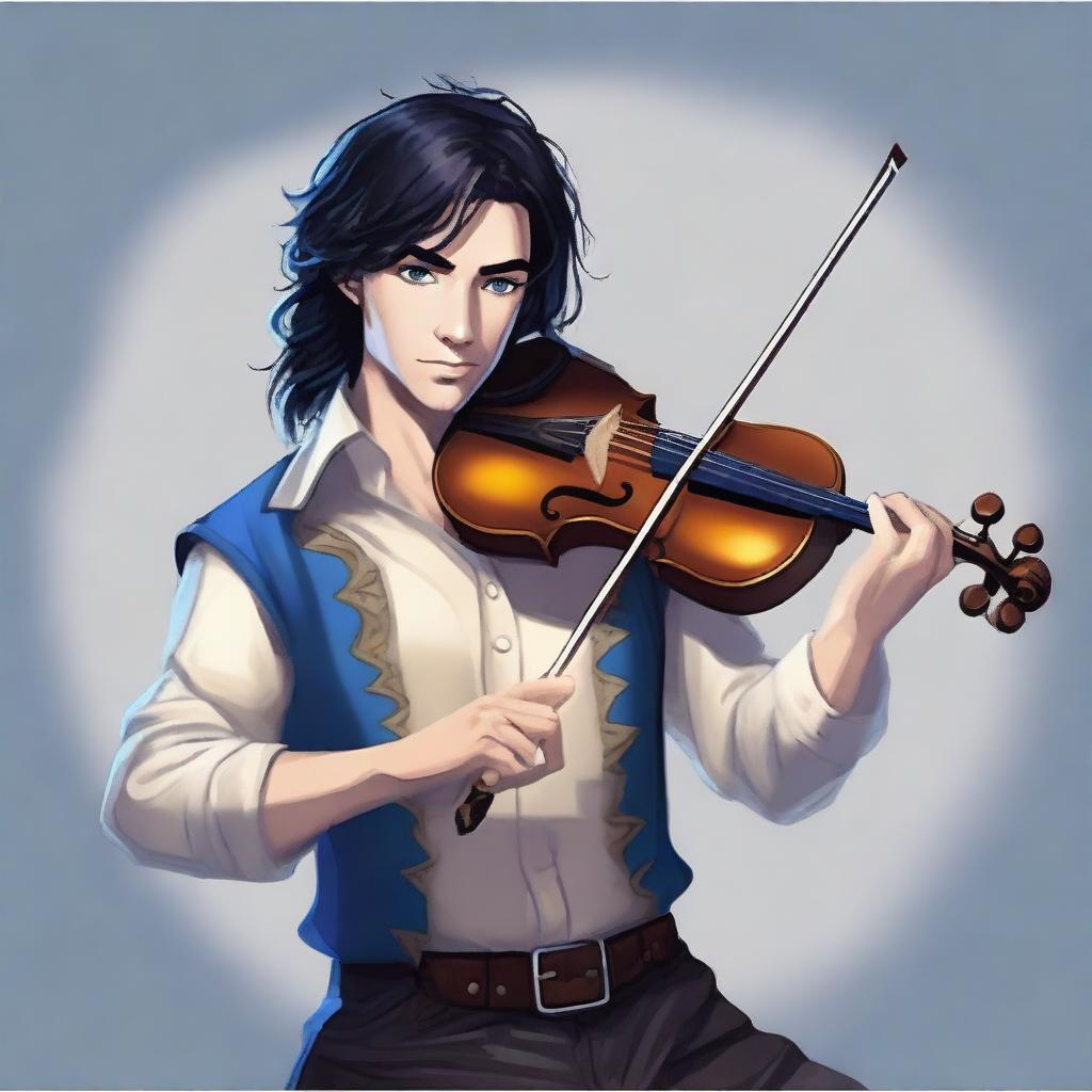 Create an image of a Dungeons & Dragons human bard