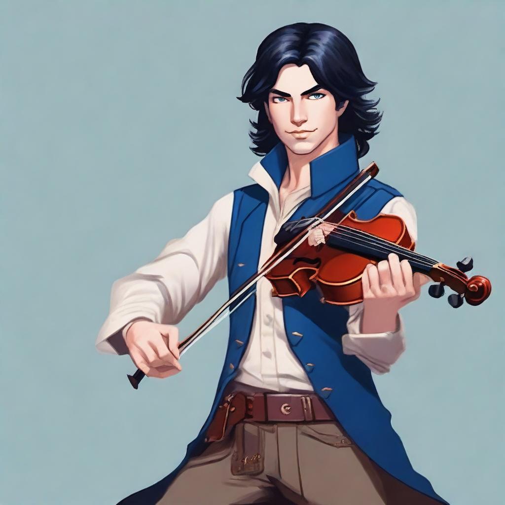 Create an image of a Dungeons & Dragons human bard