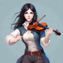 Create an image of a Dungeons & Dragons human bard