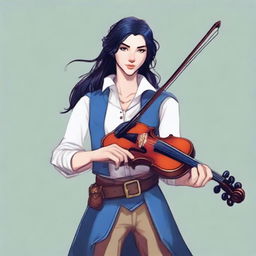 Create an image of a Dungeons & Dragons human bard