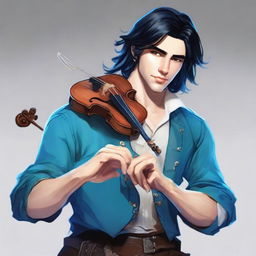 Create an image of a Dungeons & Dragons human bard