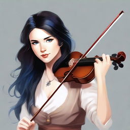 Create an image of a Dungeons & Dragons human bard