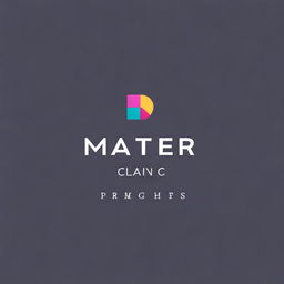 Diseña un logo para un estudio de diseño gráfico utilizando la palabra 'MASTER'