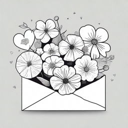 Create a cover featuring black and white drawings of friendship cards