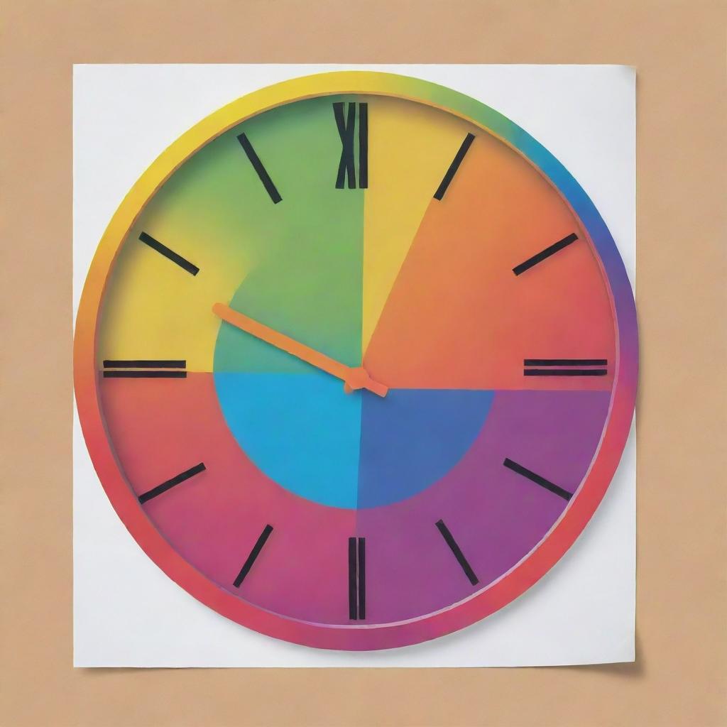 Design a captivating poster encouraging punctuality. Include striking imagery and persuasive text highlighting the importance of being on time. Use vibrant colors and engaging elements to catch the viewer's attention and promote respect for schedules.