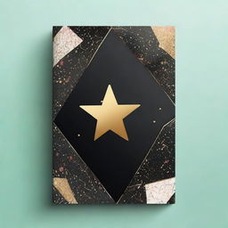 Create a book cover featuring a background of terrazzo pattern