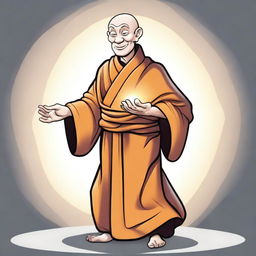 A caricature of a monk with astral arms