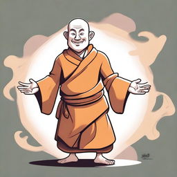 A caricature of a monk with astral arms