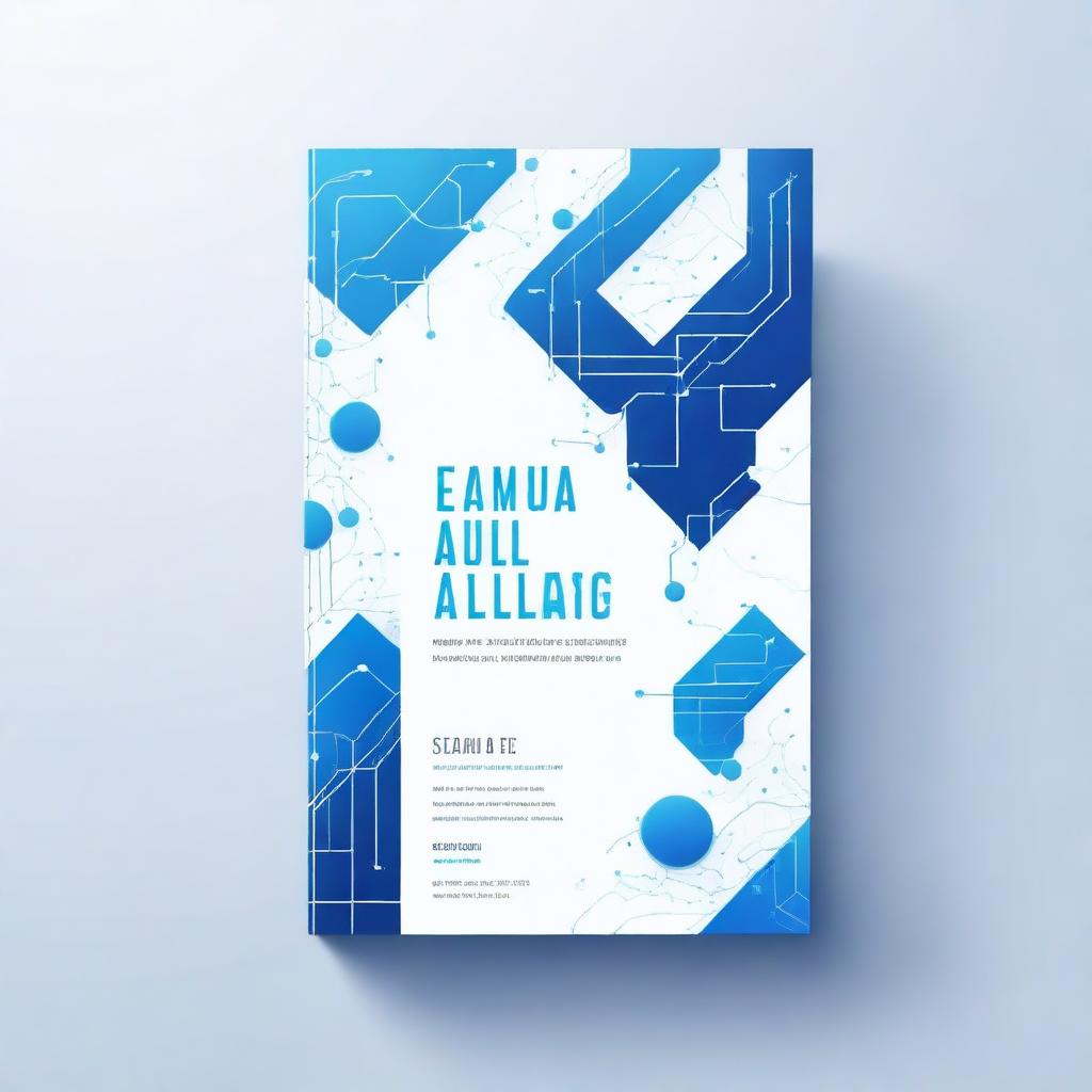 A futuristic book cover showcasing the theme of learning Artificial Intelligence