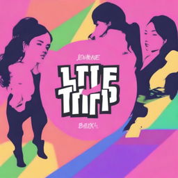 Create an image featuring the logo for the electropop mix 'come thru' by hype:gen, including the names Isabelle, Jihye, Vanessa, Grace, and Hanni