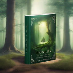 Create a captivating book cover featuring a mystical forest with a hidden ancient temple