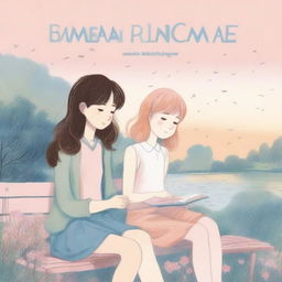 Imagine a pastel-colored cover with a soft pink-to-blue gradient, reminiscent of a sunset sky