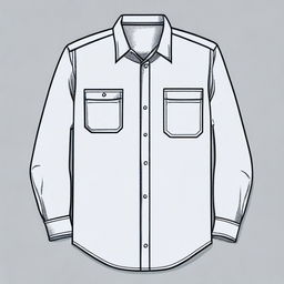 A detailed illustration of a classic workshirt