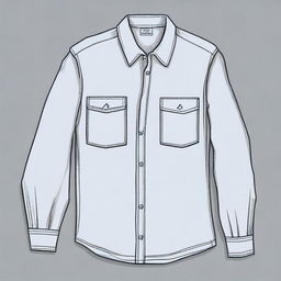 A detailed illustration of a classic workshirt