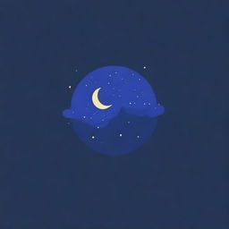 Create a digital art piece of a starry night sky for a space-themed logo