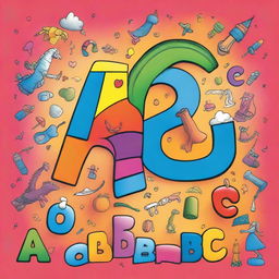 Create a vibrant and engaging cover for an ABC colouring book