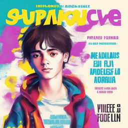 Create a book cover with the title 'Supervivencia en la adolescencia' and the subtitle 'Hecho por Eshwardutt Nikolaus Noyola Martinez'