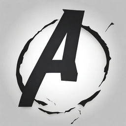 Create an image of the Avengers logo with cracks in it