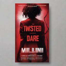 Design a thriller novel cover titled 'Twisted Dare'