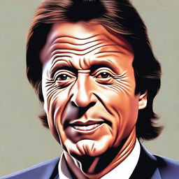 Create a detailed and realistic portrait of Imran Khan, the former cricketer and current Prime Minister of Pakistan