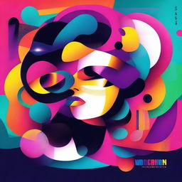 Create a vivid and eye-catching music album cover art