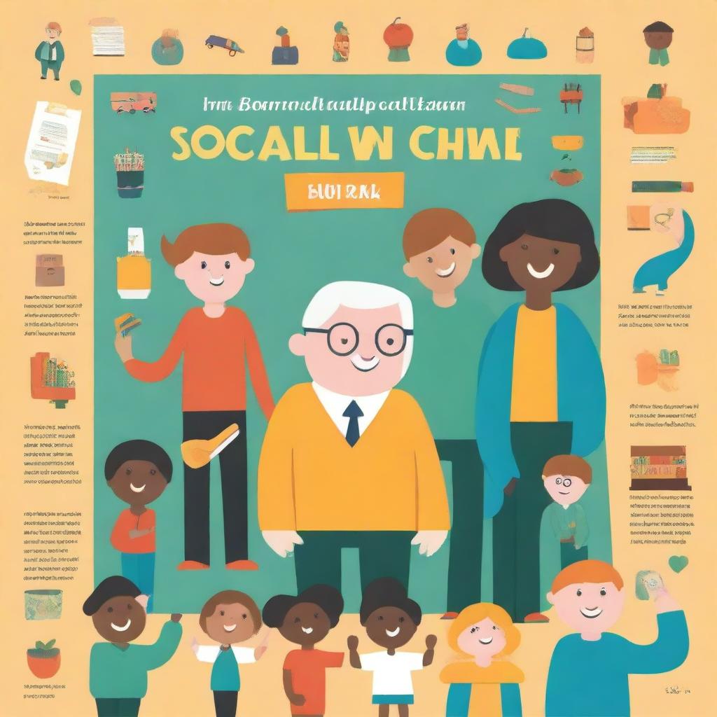 A visually appealing front page for a school project on social workers