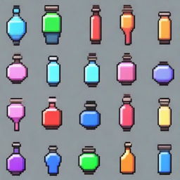 Create a pixel art style healing item