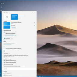 Create an image showing a Windows 10 or 11 desktop with invisible folders